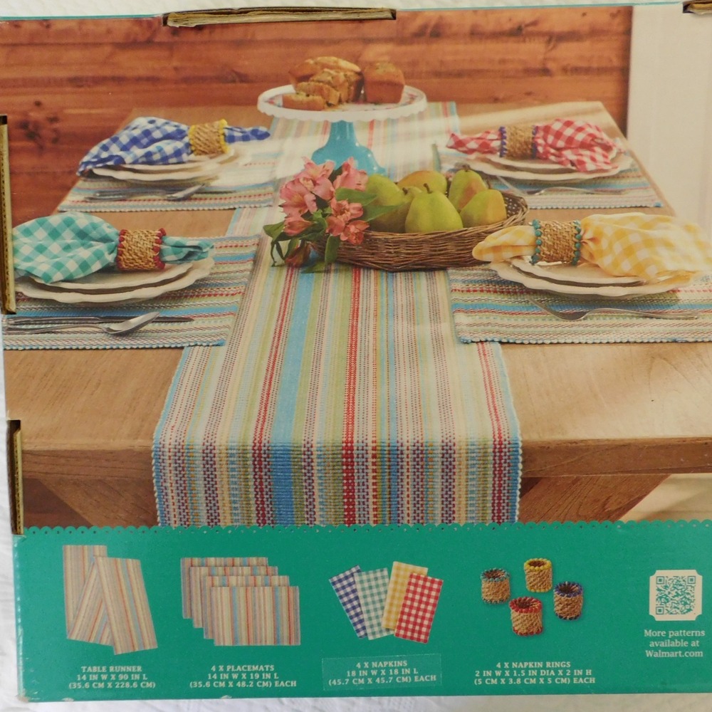 Pioneer‎ Woman Chunky Stripe 13 Piece Table Linens